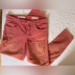 Anthropologie auburn corduroy pants.